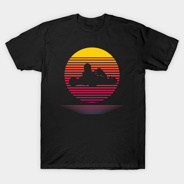 Retro Go Kart Silhouette T-Shirt by LetsBeginDesigns